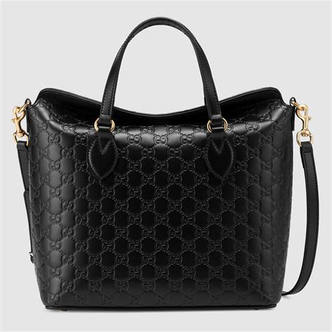 gucci black large handbag with metal bow